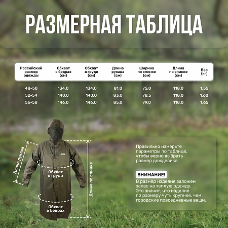 FORTMEN СТАВР Плащ рыбацкий из нейлона